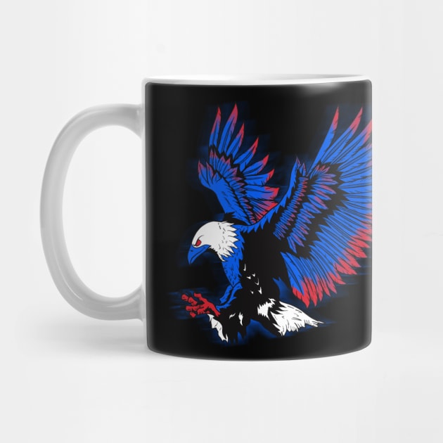 Eagle Red White and Blue by Joebarondesign